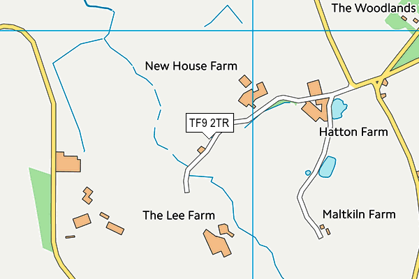 TF9 2TR map - OS VectorMap District (Ordnance Survey)