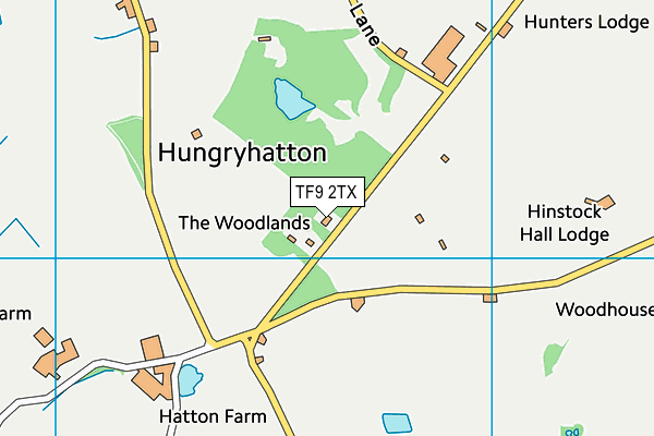 TF9 2TX map - OS VectorMap District (Ordnance Survey)