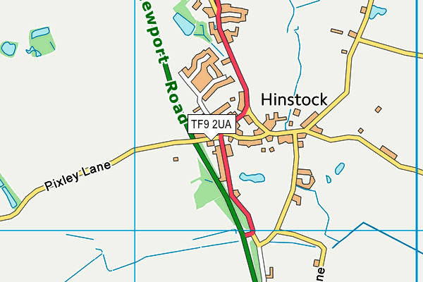 TF9 2UA map - OS VectorMap District (Ordnance Survey)