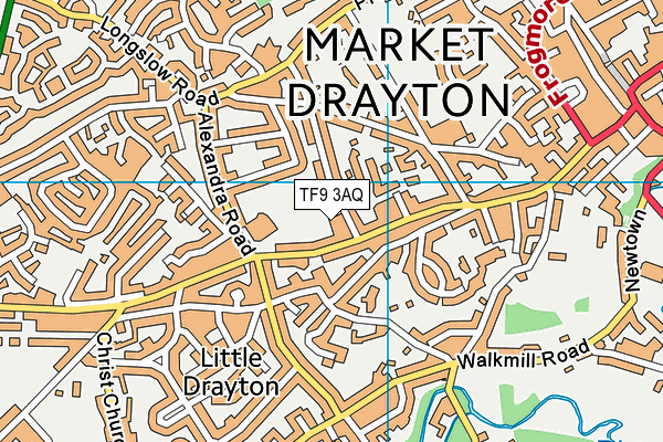 TF9 3AQ map - OS VectorMap District (Ordnance Survey)