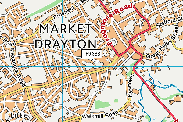 TF9 3BB map - OS VectorMap District (Ordnance Survey)