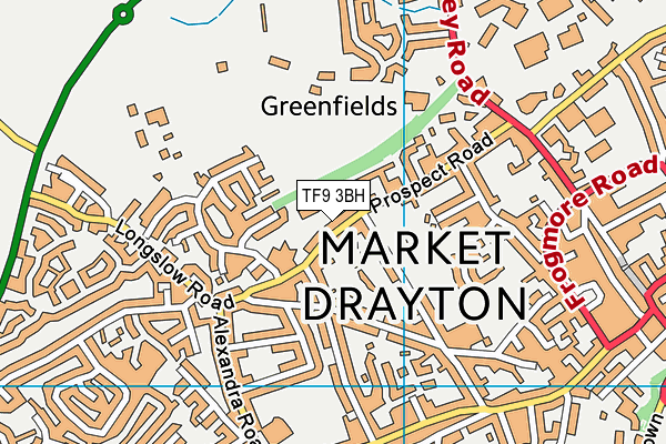 TF9 3BH map - OS VectorMap District (Ordnance Survey)