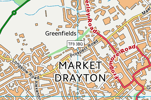 TF9 3BQ map - OS VectorMap District (Ordnance Survey)