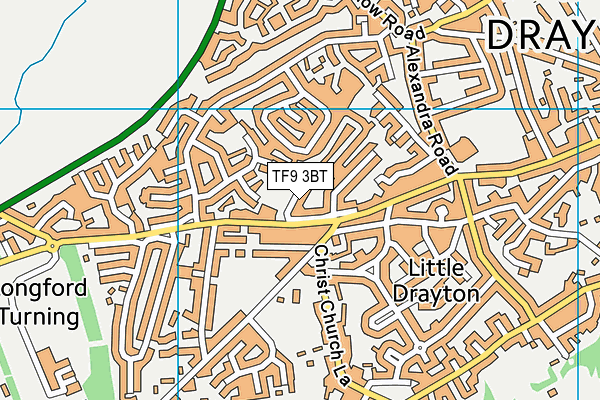TF9 3BT map - OS VectorMap District (Ordnance Survey)
