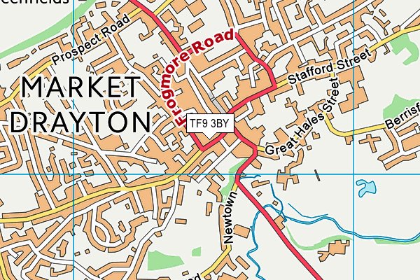 TF9 3BY map - OS VectorMap District (Ordnance Survey)