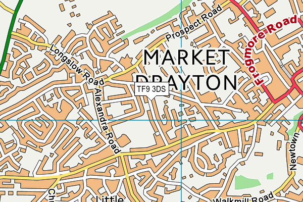 TF9 3DS map - OS VectorMap District (Ordnance Survey)