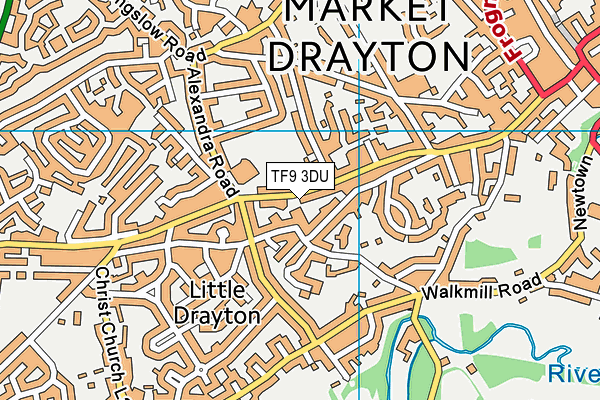 TF9 3DU map - OS VectorMap District (Ordnance Survey)