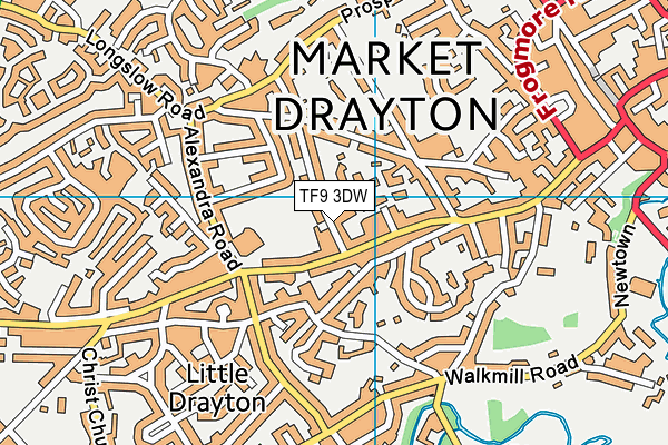 TF9 3DW map - OS VectorMap District (Ordnance Survey)