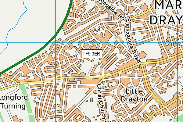 TF9 3ER map - OS VectorMap District (Ordnance Survey)