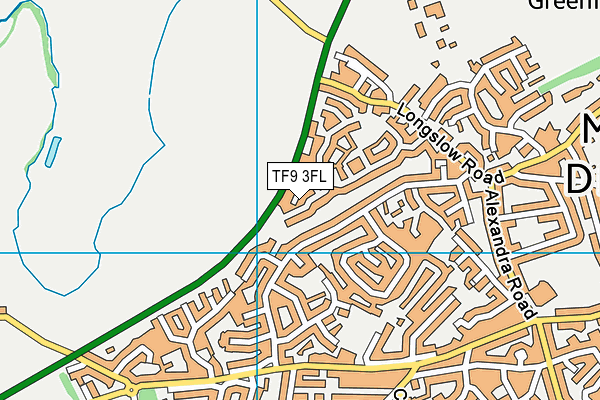 TF9 3FL map - OS VectorMap District (Ordnance Survey)