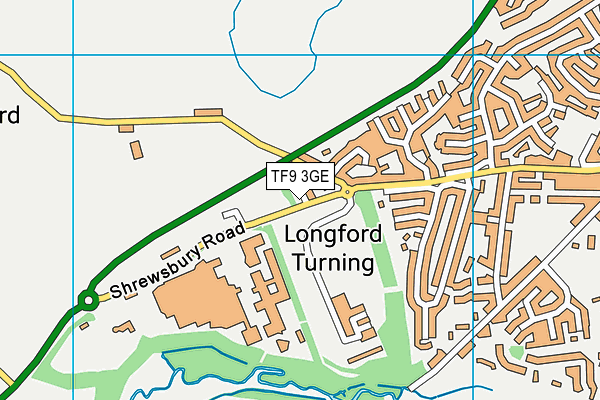 TF9 3GE map - OS VectorMap District (Ordnance Survey)