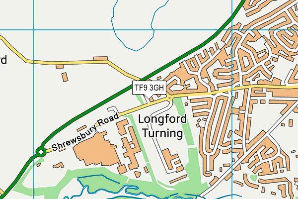 TF9 3GH map - OS VectorMap District (Ordnance Survey)