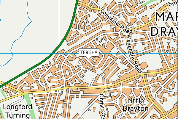 TF9 3HA map - OS VectorMap District (Ordnance Survey)