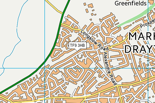 TF9 3HB map - OS VectorMap District (Ordnance Survey)