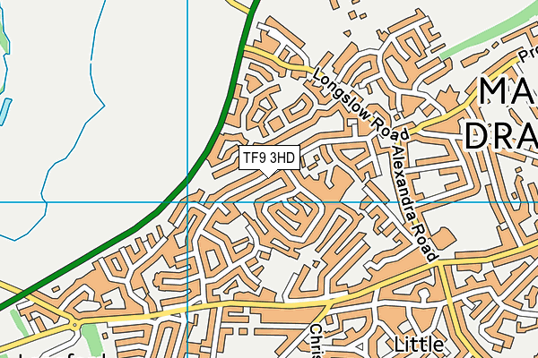 TF9 3HD map - OS VectorMap District (Ordnance Survey)