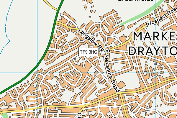 TF9 3HG map - OS VectorMap District (Ordnance Survey)
