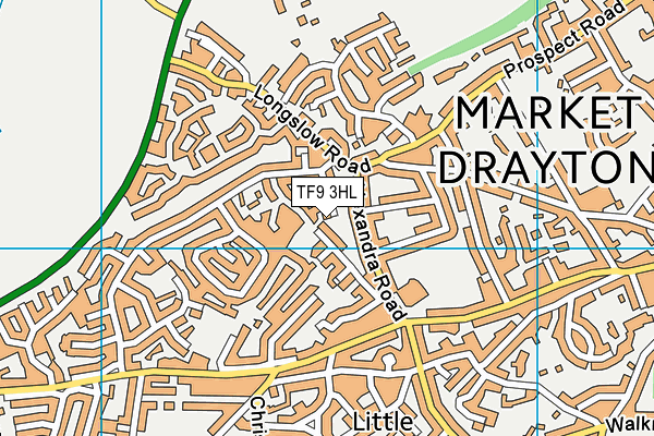 TF9 3HL map - OS VectorMap District (Ordnance Survey)