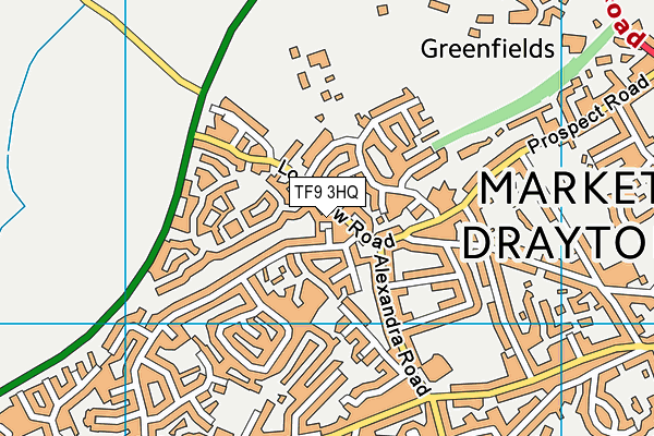 TF9 3HQ map - OS VectorMap District (Ordnance Survey)