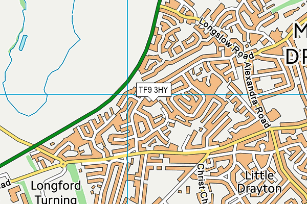 TF9 3HY map - OS VectorMap District (Ordnance Survey)