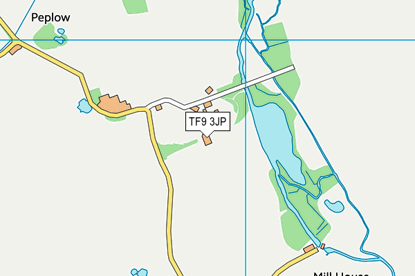 TF9 3JP map - OS VectorMap District (Ordnance Survey)