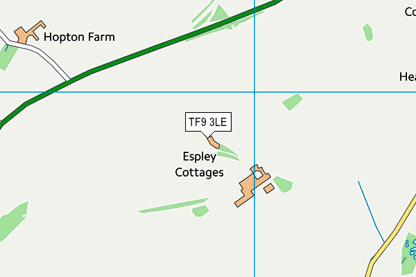TF9 3LE map - OS VectorMap District (Ordnance Survey)