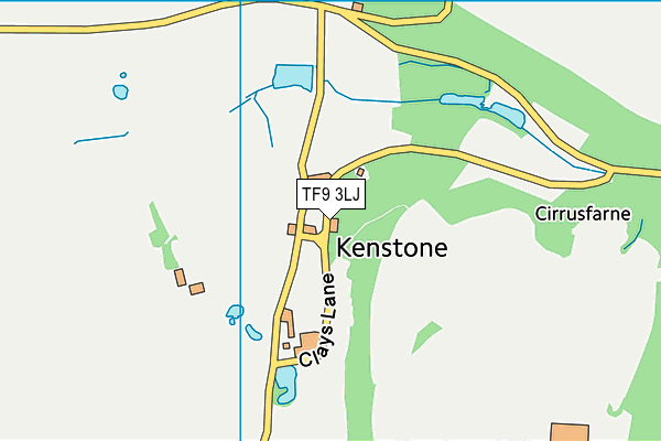 TF9 3LJ map - OS VectorMap District (Ordnance Survey)