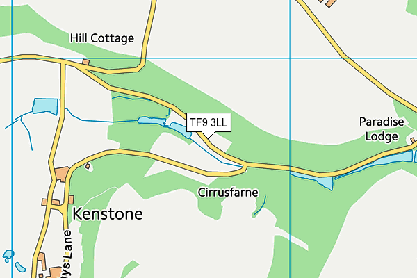 TF9 3LL map - OS VectorMap District (Ordnance Survey)