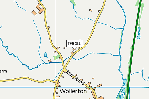 TF9 3LU map - OS VectorMap District (Ordnance Survey)