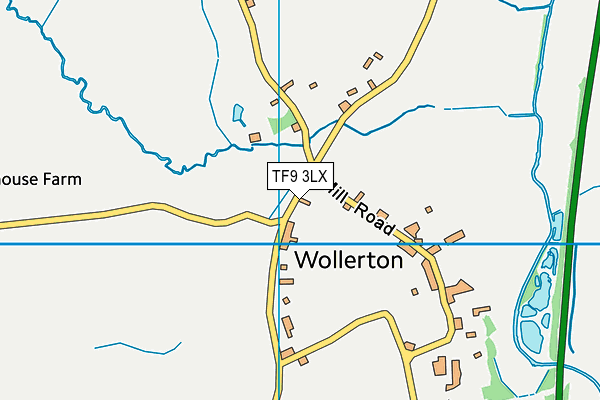 TF9 3LX map - OS VectorMap District (Ordnance Survey)
