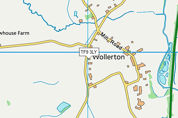 TF9 3LY map - OS VectorMap District (Ordnance Survey)