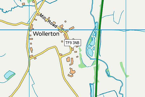 TF9 3NB map - OS VectorMap District (Ordnance Survey)