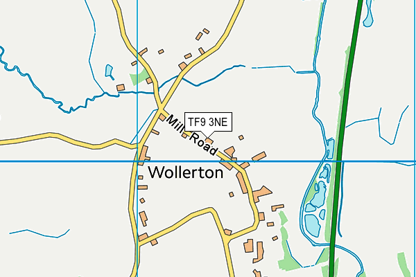 TF9 3NE map - OS VectorMap District (Ordnance Survey)