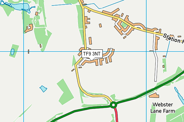 TF9 3NT map - OS VectorMap District (Ordnance Survey)