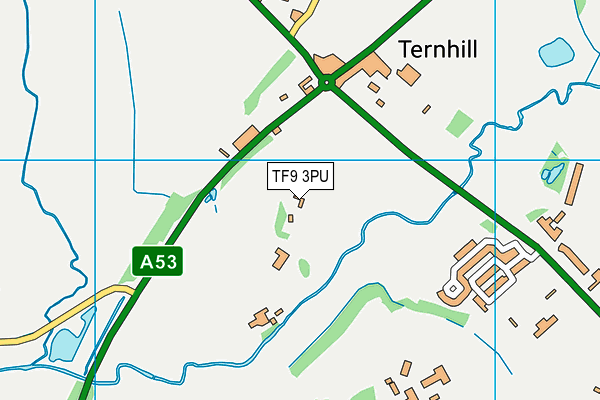 TF9 3PU map - OS VectorMap District (Ordnance Survey)