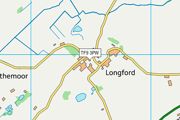 TF9 3PW map - OS VectorMap District (Ordnance Survey)