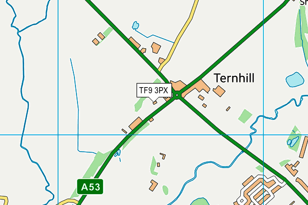 TF9 3PX map - OS VectorMap District (Ordnance Survey)