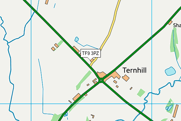 TF9 3PZ map - OS VectorMap District (Ordnance Survey)