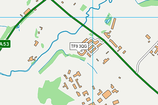 TF9 3QG map - OS VectorMap District (Ordnance Survey)