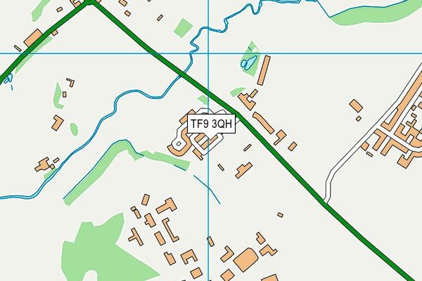 TF9 3QH map - OS VectorMap District (Ordnance Survey)