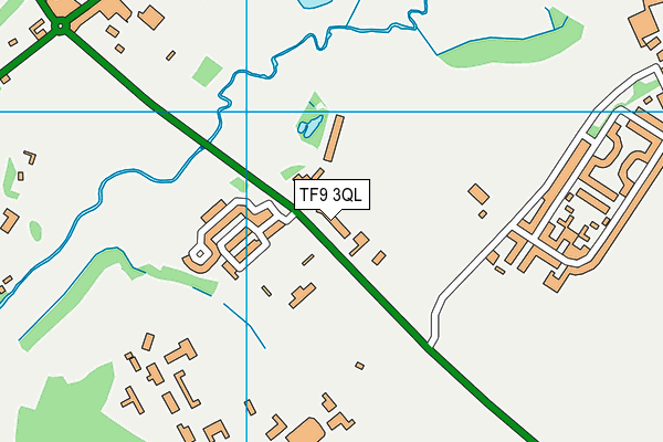 TF9 3QL map - OS VectorMap District (Ordnance Survey)