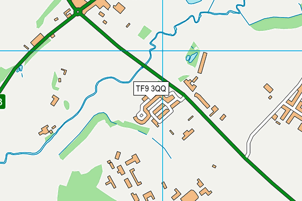 TF9 3QQ map - OS VectorMap District (Ordnance Survey)