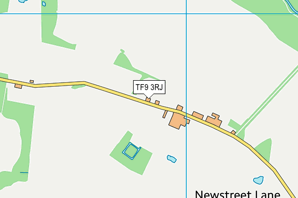 TF9 3RJ map - OS VectorMap District (Ordnance Survey)