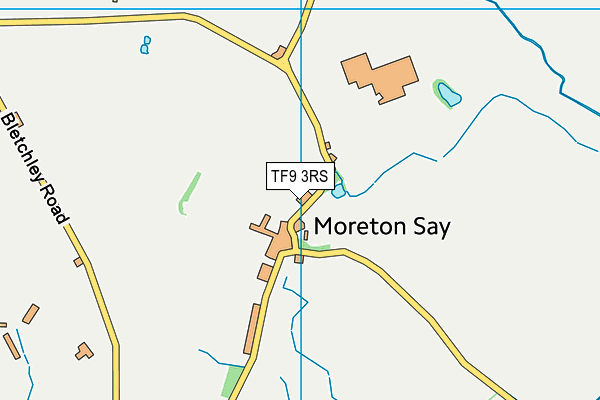 Moreton Say CofE  Primary School map (TF9 3RS) - OS VectorMap District (Ordnance Survey)