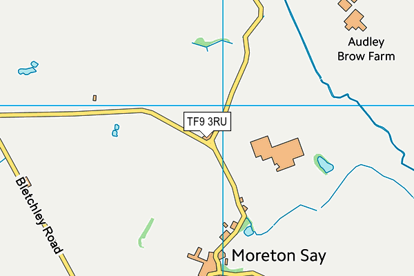 TF9 3RU map - OS VectorMap District (Ordnance Survey)