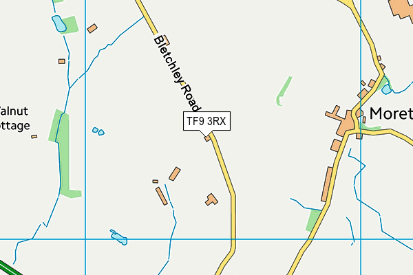 TF9 3RX map - OS VectorMap District (Ordnance Survey)