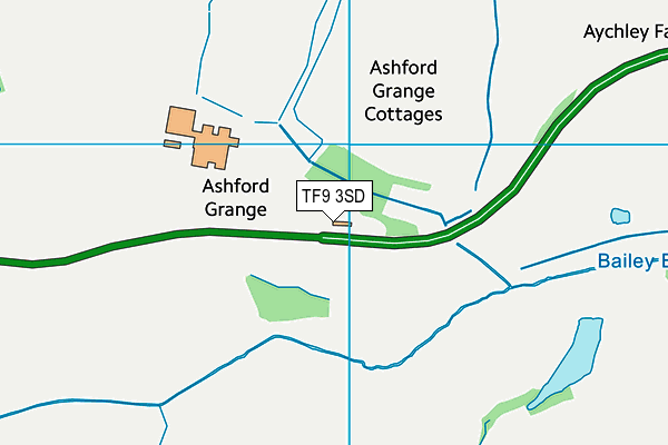 TF9 3SD map - OS VectorMap District (Ordnance Survey)