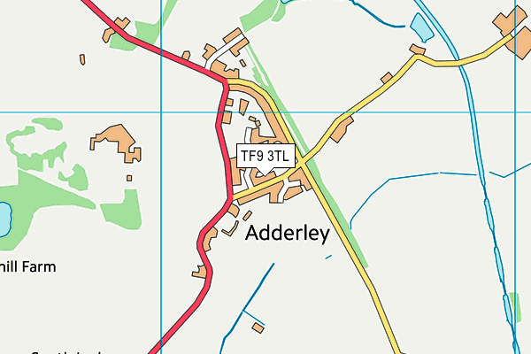 TF9 3TL map - OS VectorMap District (Ordnance Survey)