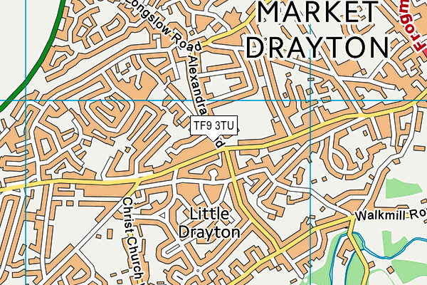 TF9 3TU map - OS VectorMap District (Ordnance Survey)