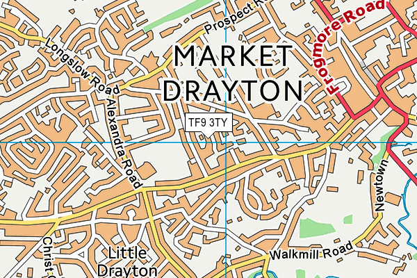 TF9 3TY map - OS VectorMap District (Ordnance Survey)