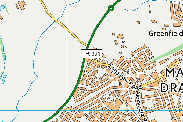 TF9 3UN map - OS VectorMap District (Ordnance Survey)